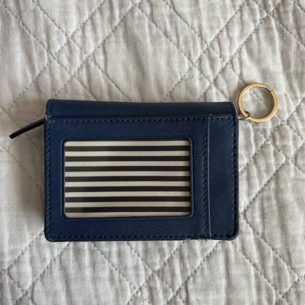 Kate Spade Midnight Blue Clutch with Gold Accents - Picture 3 of 11